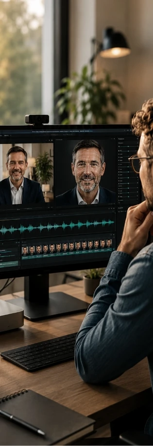 KI-Avatar Verarbeitung und Synchronisation